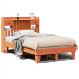  Posteljni okvir brez vzmetnice voščeno rjav 135x190 cm borovina, (21611614) | Shoptok.si