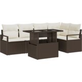 vidaXL 6-dijelni vrtni sofa set s jastučićima smeđa poli ratan | shoptok.hr