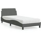  Krevet s madracem Dover tamnosivi 90x200 cm od tkanine | shoptok.hr