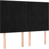  s oprugama i madracem crni 140 x 190 cm baršunasti | shoptok.hr