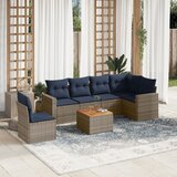 vidaXL 7-dijelni set vrtnih sofa od poliratana s jastucima sivi | shoptok.hr