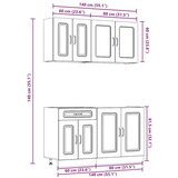 vidaXL 4-dijelni set kuhinjskih ormarića Kalmar konstruiranog drva | shoptok.hr