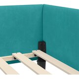  Kutni okvir kreveta s uzglavljem Tirkizna 90 cm x 190 cm Baršun | Eponuda.com