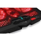 Connect IT CCP-2200-RD-Podloga za hlađenje laptopa, 4x ventilatora, 2x USB, crna/crvena | Eponuda.com