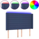  LED uzglavlje plavo 147 x 16 x 118/128 cm od tkanine | shoptok.hr