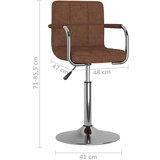vidaXL Jedilni stol rjavo blago, (20940095) | Shoptok.si