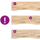 vidaXL Ploča za radni stol 160x50x2,5cm netretirane masivne hrastovine | shoptok.hr
