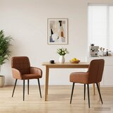  Trpezarijske stolice 2 pcs Umjetna koža Smeđa 57 x 50 x 85 cm | shoptok.hr