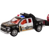 Policijski auto za igru s prikolicom i autićem - crni | shoptok.hr