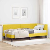  Kotni okvir postelje z matrico Drugo 2 pcs Rumena Žamet, (5000121135) | Shoptok.si