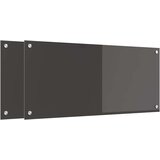 vidaXL Zaščita za kuhinjo 2 pcs Temno siva 90 x 40 cm kaljeno steklo | Shoptok.si