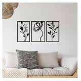WALLXPERT Zidna dekoracija Cvijeće, 70x39cm, Crna | Eponuda.ba