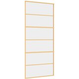  Klizna vrata zlatna 90 x 205 cm prozirno staklo ESG i aluminij | Eponuda.com
