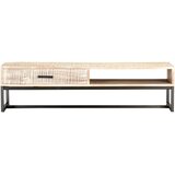  Stolić za kavu bijeli 117 x 50 x 30 cm masivno bagremovo drvo | Eponuda.com