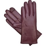 Semiline Ženske kožne antibakterijske rukavice od kože P8205-3 grimizne cene