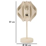 Mauro Ferretti Bež namizna svetilka s kovinskim senčilom (višina 57 cm) Space – | Shoptok.si