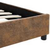  Posteljni okvir rjav iz umetnega semiš usnja 120x200 cm | Shoptok.si