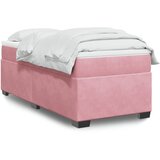  The Living Store Box spring postelja z vzmetnico roza 100x200 cm žamet - Box Spring Postelja, (21457942) Cene