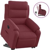 Maison Chic Naslanjač - Relax naslanjač s funkcijo vstajanja vinsko rdeče blago, (22040182) Cene