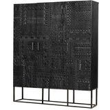 GINER Y COLOMER kovinska vitrina iz mangovega lesa in temnega oreha, (22147040) | Shoptok.si