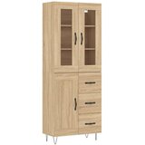  Visoka komoda hrasta sonome 69,5x34x180cm od konstruiranog drva Slike