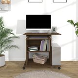  Stol za računalo boja smeđeg hrasta 80 x 50 x 75 cm drveni | shoptok.hr
