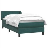 Box spring postelja z vzmetnico temno zelena 80x220 cm žamet, (22011595) | Shoptok.si