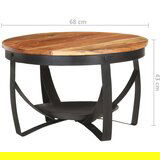  Klubska mizica Ø 68x43 cm trden akacijev les, (20908288) | Shoptok.si