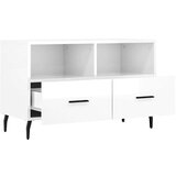 TV ormarić sjajni bijeli 80 x 36 x 50 cm od konstruiranog drva | shoptok.hr