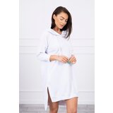 Kesi Dress with a hood and a long back white Cene