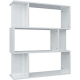 vidaXL Knjižna omara/paravan visok sijaj bela 80x24x96 cm | Shoptok.si