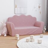  Dječji kauč s 2 sjedišta, ružičasti, mekani pliš | shoptok.hr