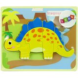  Wooden Puzzle Dinosaur Stegosaurus Yellow Cene