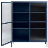 Unique Furniture Modra kovinska vitrina Unique Furniture Bronco, višina 140 cm Cene