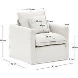 Kave Home Bijela lanena fotelja Nora – | shoptok.hr