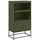 Maison Chic Visoka omara - Komoda - Predalnik olivno zelena 68,5x38,5x123,5 cm jeklo, (21720157) | Shoptok.si