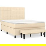 Maison Chic Box spring postelja - Vzmetna postelja z vzmetnico krem 140x200 cm blago SL2231, (21889155) | Shoptok.si