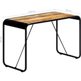  Blagovaonski stol od masivnog grubog drva manga 118x60x76 cm | shoptok.hr