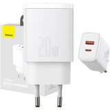 Baseus compact hitri polnilec, usb, usb-c, 20W (bel) | Shoptok.si