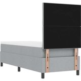 vidaXL Postelja s box springom z vzmetnico svetlo siva 80x200 cm tkanina | Shoptok.si