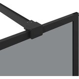  Zid za walk-in tuš Crna 115 x 195 cm Staklo otporno na udarce | shoptok.hr