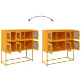 vidaXL Komoda boja senfa 100,5x39x107 cm hladno valjani čelik | shoptok.hr