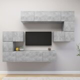 vidaXL 8-dijelni set TV ormarića siva boja betona konstruirano drvo Cijene