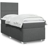  Krevet s oprugama i madracem tamnosivi 90 x 190 cm od tkanine | shoptok.hr