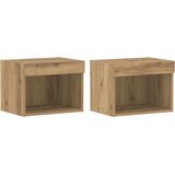  Set TV komoda Zidne 2 pcs Umjetnički hrast 40 x 30 x 30 cm | shoptok.hr
