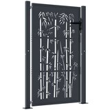  Vrtna vrata antracit 105 x 155 cm čelična s uzorkom bambusa | shoptok.hr