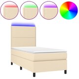 box spring s madracem LED krem 90x190 cm od tkanine | shoptok.hr