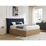 Bobochic Paris Plavi podstavljeni tapecirani/od iverice bračni krevet s prostorom za odlaganje s podnicom 180x200 cm Charlie – | shoptok.hr