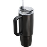Stanley Quencher H2.O FlowState™ Fluted Tumbler lonček iz nerjavečega jekla s slamico srednja Black PVD 890 ml | Shoptok.si