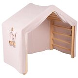 MeowBaby Roza/naravna barva trikotnik iz borovega lesa 112x61x94 cm Montessori - | Shoptok.si